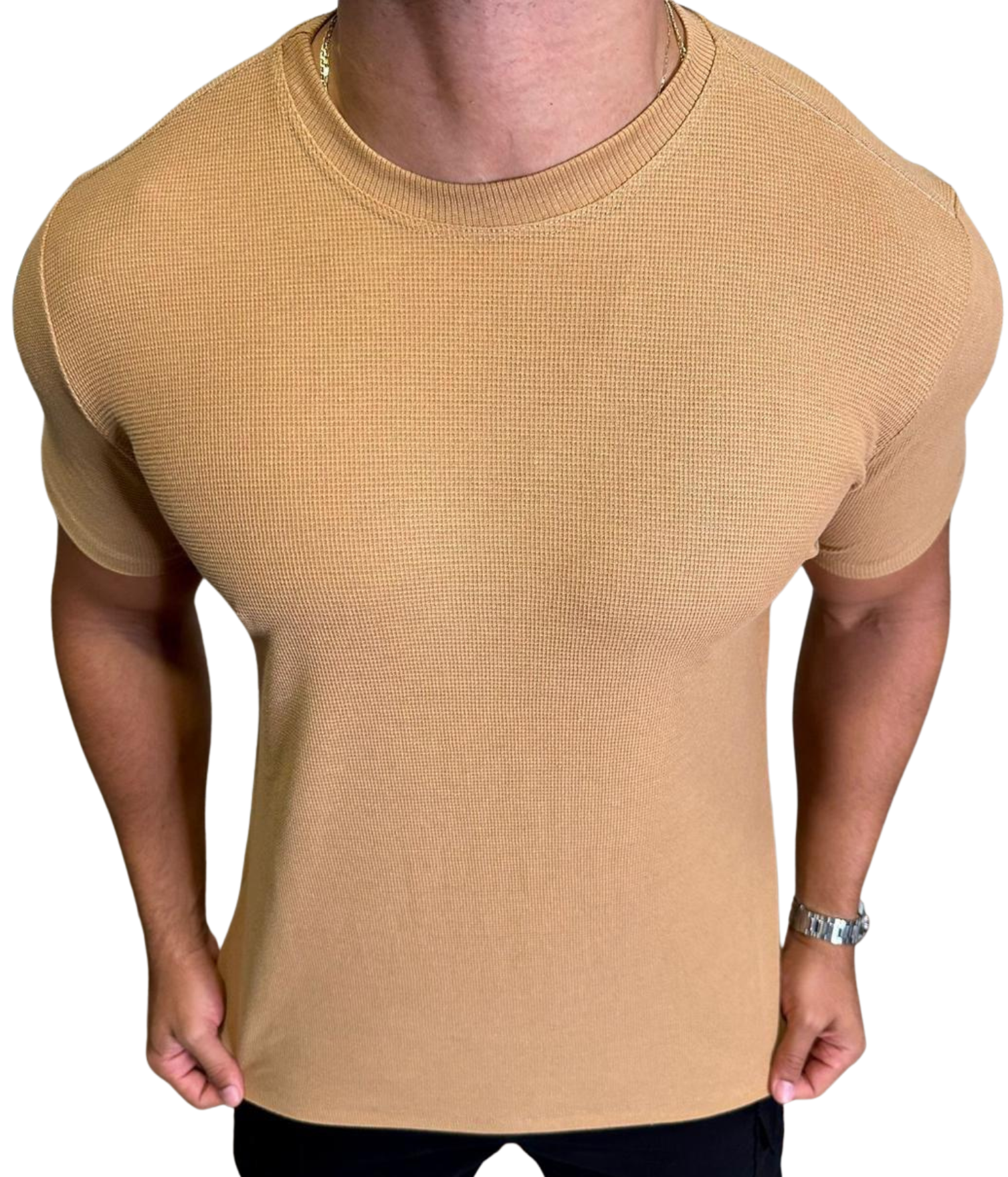 Camisas Peruanas Texturizadas Marrom